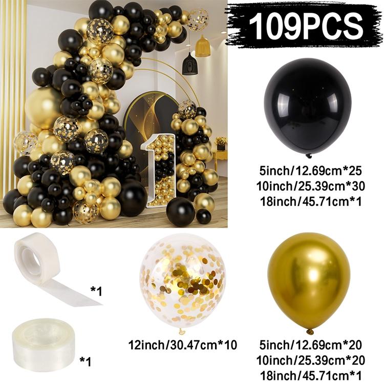 

Черно-золотые шары, гирлянда, арка, набор конфетти, латексные шары, украшения для выпускного, 30-летие, 40-летие, воздушные шары, декор для детского душа as shown