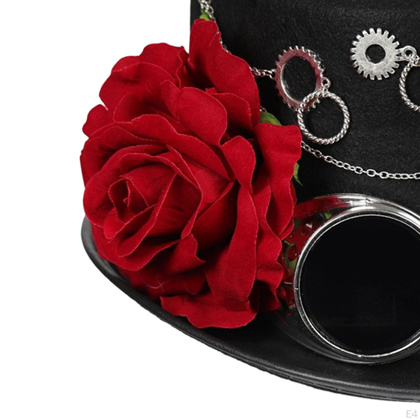 Цилиндр в стиле стимпанк для взрослых с очками — фото 6