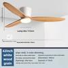 Φωτιστικό ανεμιστήρα οροφής Nordic Wireless Toning Λάμπα ανεμιστήρα οροφής από μασίφ ξύλο Τραπεζαρία Σαλόνι Απλή ζώνη μεταβλητής συχνότητας Ηλεκτρικός ανεμιστήρας Πολυέλαιος