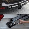 1Pair Universal ABS Rubber Car Auto Styling Fake Decorative Vent Grid Exhaust Muffler Pipe Adhesive Tape Car Tails Modification