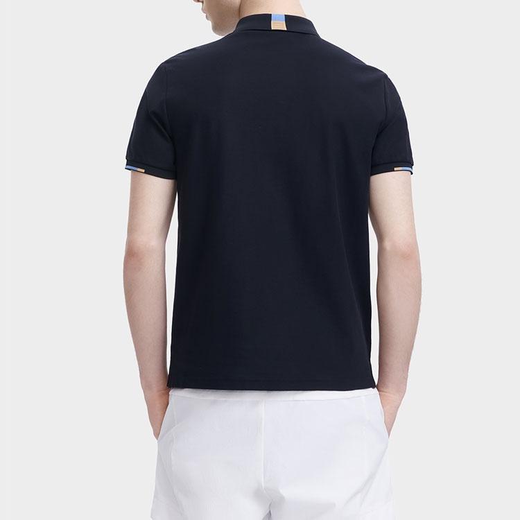FILA Polo Shirts Men's Jet Black Polo Collar Moderate Straight Fit F11M328117A-BK