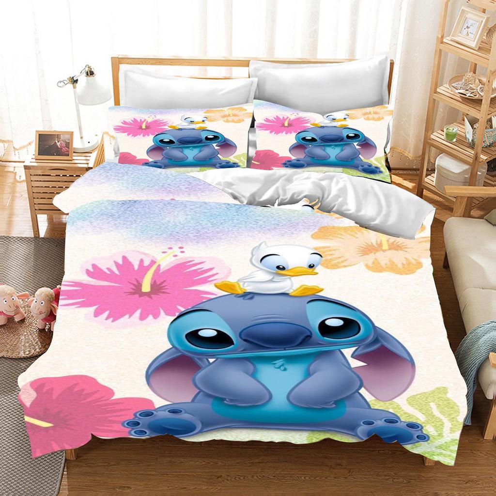 Stitch 100% Polyester Domácí dekorace 3dílná 1 Povlak na přikrývku Jednodílná sada povlečení Comforte Vynikající dárek k narozeninám