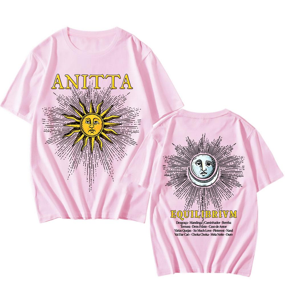 EQUILIBRIVM SUN T-SHIRT Anitta Grafikdruck T-Shirts Baumwolle Sommer Rundhals Mode T-Shirts Weich Kurzarm Herrenbekleidung
