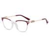 Quadratische Myopiebrille für Damen Herren Trendiger Großer Metallrahmen Nahsicht Brillen Anti Blaulicht Minus Dioptrien Brillen