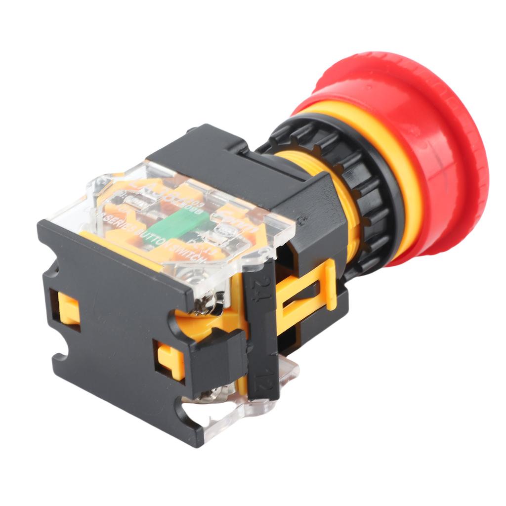22MM Red Self Locking Emergency Stop Switch Button with Big Mushroom Head