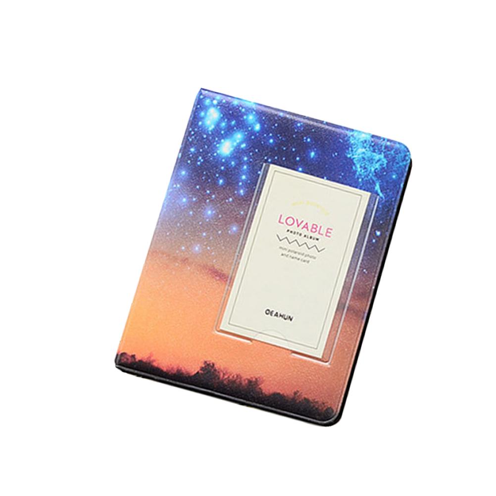 

64 Pockets Shining Star PU Photo Album Candy Color Pink Spot Self Adhesive Photo Storage Memory Book Album for Storage Photos жёлтый