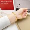 Women's Gold Sand Bracelet: Long-Lasting Copper Alloy, Ancient Heritage, Four-Leaf Clover for Two-Life Happiness.