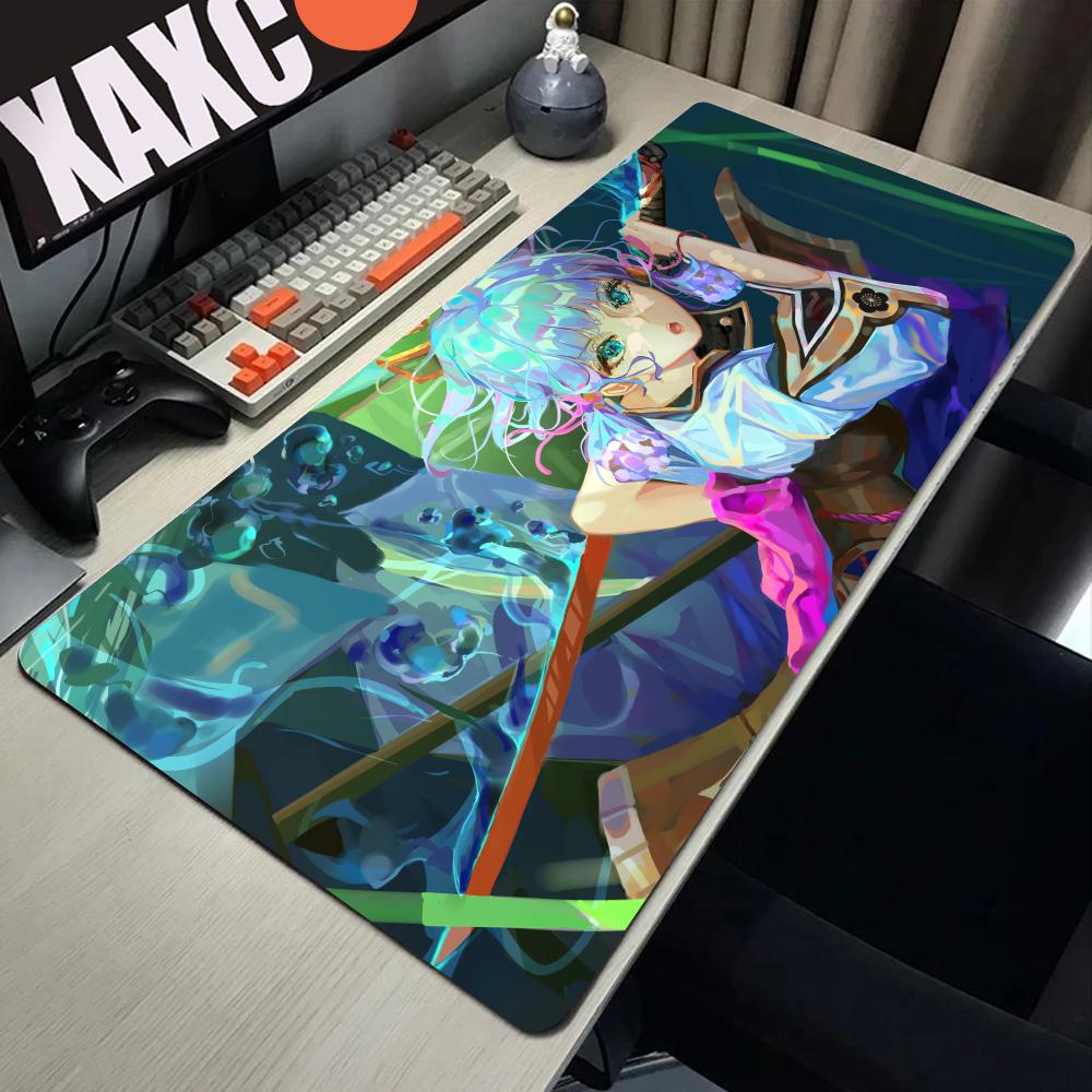 Kamisato Ayaka Mouse Pad Genshin Impact Mousepad Genshin Keyboard Pad Ayaka Padding Computer Pad PC Gaming Accessories Desk Mat
