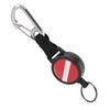 Diving Stainless Steel Wire Stretch Spring Rope Lanyard Antilost Key Ring BCD Accessory