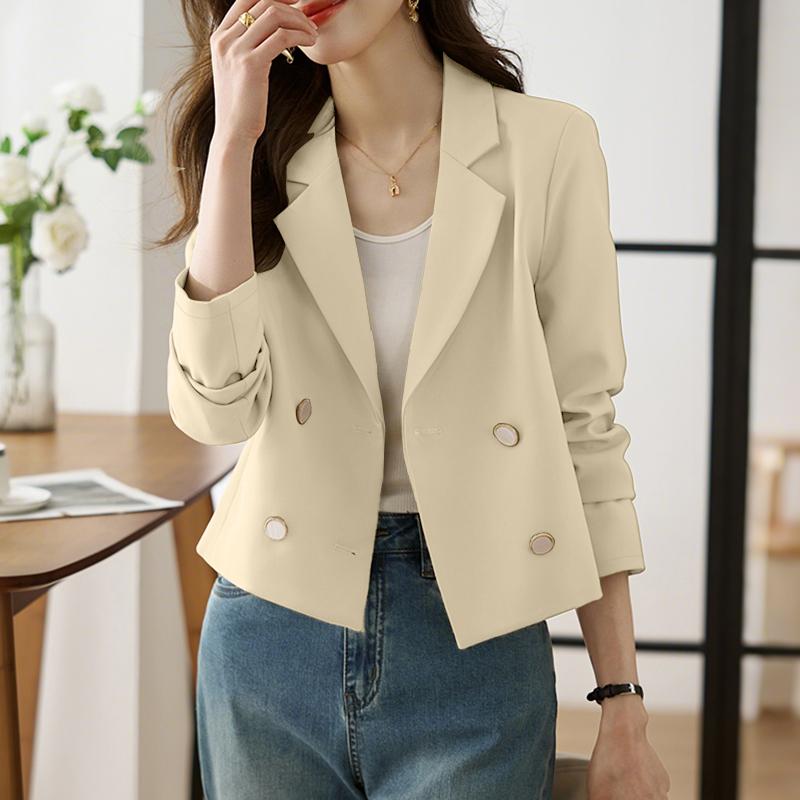 

ZANZEA Женский повседневный кардиган-блейзер тонкий с отложным воротником, свободного кроя, с длинными рукавами 5XL абрикосовый