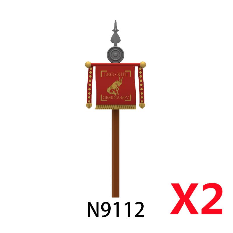 Medieval Military MOC Castle Knight Building Blocks Figures Accessories King Helmet Shield Flags Shoulders Armor Toy Gift N031