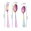 Set di Stoviglie Forchette da Tavola Cucchiaino da Caffè Stoviglie Posate Decorative Senza Bave Liscio Durevole Lavabile