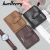 Baellerry Men's Korean Style Slim Card Holder: Multi-Card Slot, Driver's License Coin Purse with Simple Zipper Buckle