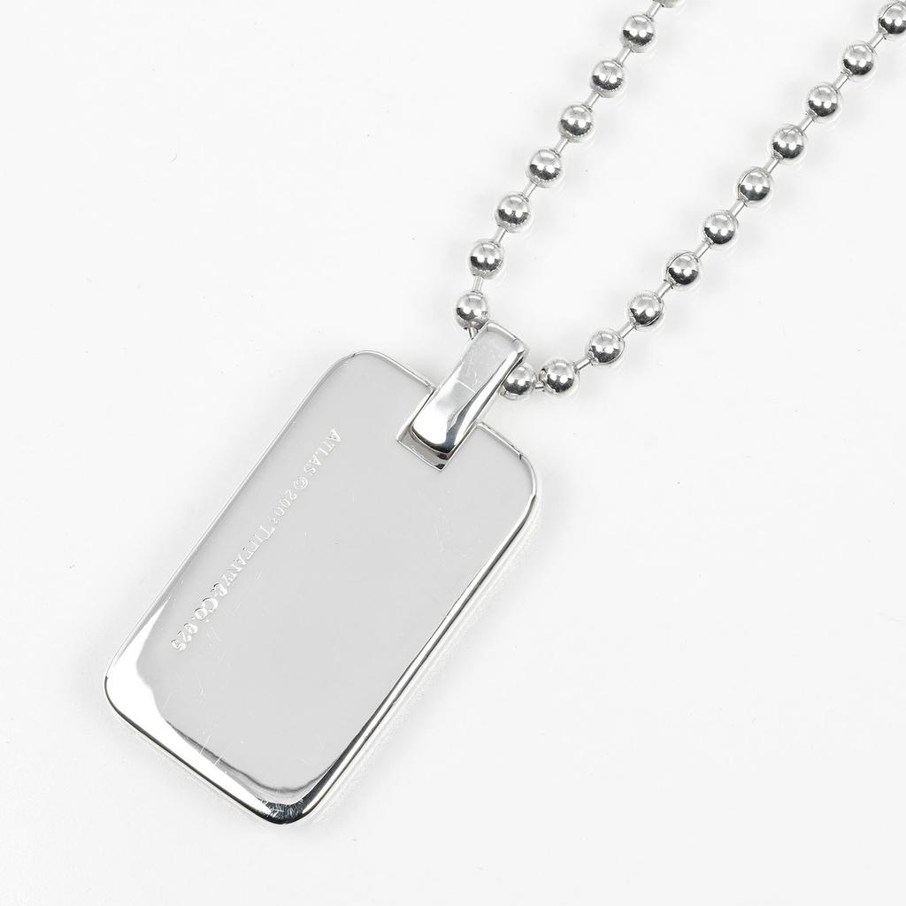 TIFFANY&Co. Atlas Bar Necklace Ball Chain Silver925 19.2g Women Used