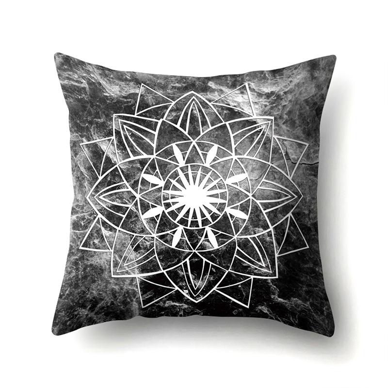 Polyester Pillow Case Automobile Decoration Home Printed Pillow Case Waist Cushion Cover Car Cushion Head Cushion Cover