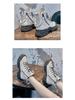 Women's 2024 Autumn Korean Style Flat Heel High Top Martin Boots - Casual All-Match Short Boots