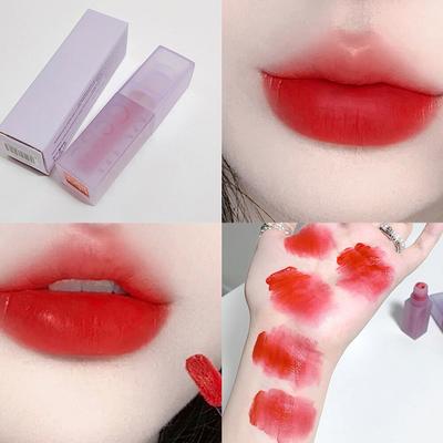 Velvet Mousse Lipgloss With Purple Tube Long Lasting Waterproof Lip Makeup Cosmetics Liquid Lipsticks