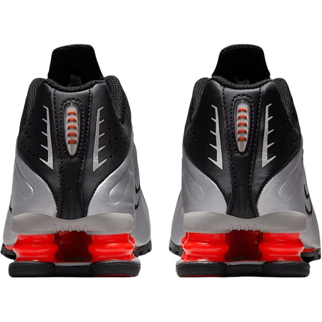 Nike Shox R4 GS OG 2025 Kids Sneakers Silver Metallic-Silver Black CW2626-005