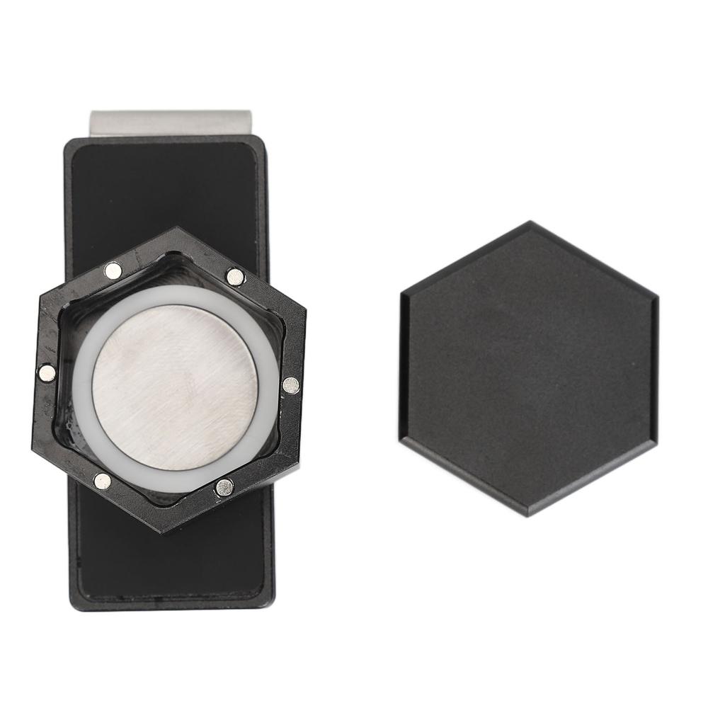 Billiard Chalk Holder with Clip Hex Chalk Box Magnet Aluminium Compact Silent Billiard Accessory