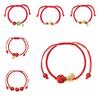 Calabash Zodiac Horse Bracelet Year of The Horse Chinese Red Handrope  Decoration