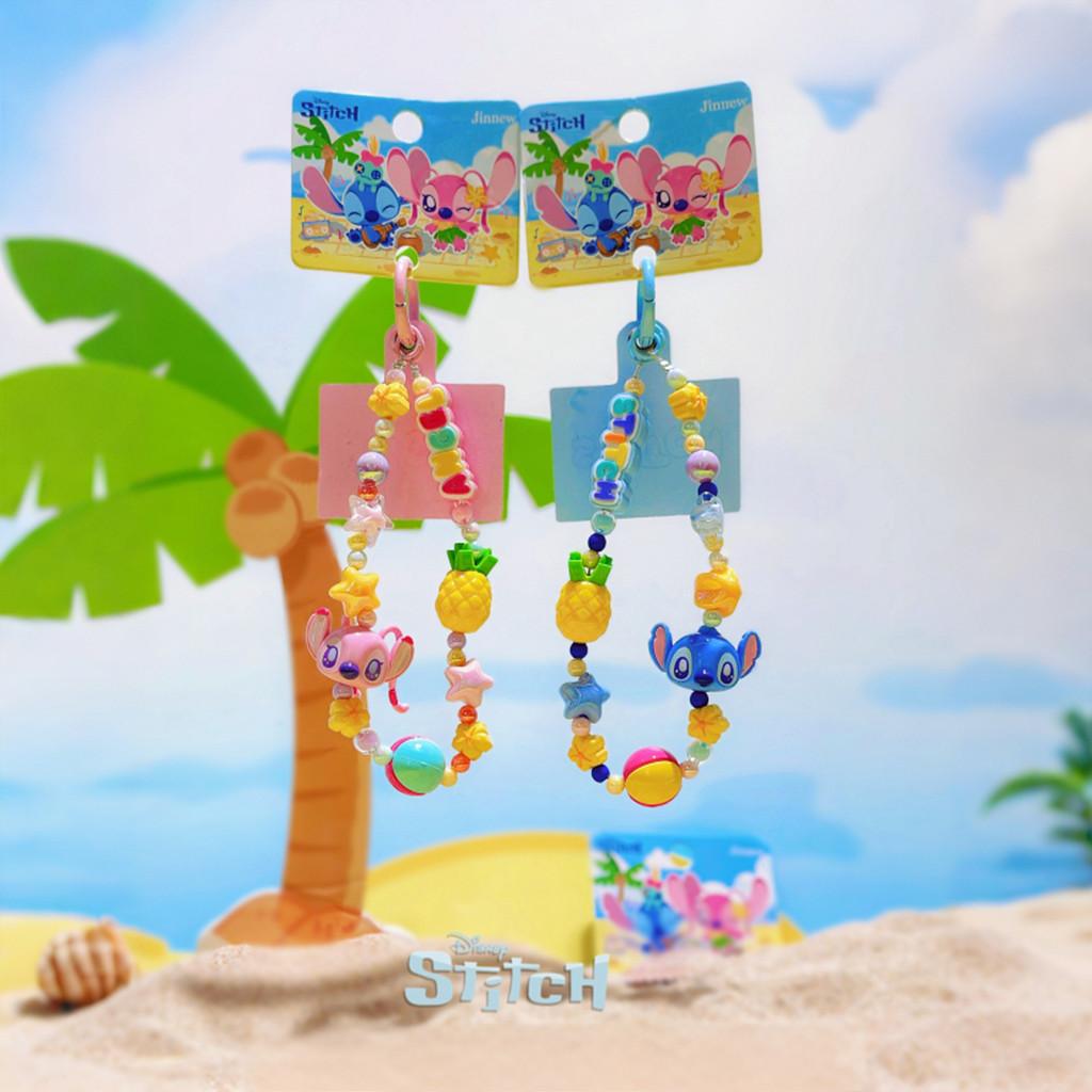 Stitch Summer Beach Series Resin Phone Pendant Keychain For Kids And Teens