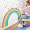 Large Rainbow Wall Stickers For Kids Room Decoration Wallpaper Giant Rainbow Stars Decals Murals Nursery Stikers