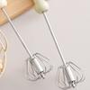 Stainless Steel Egg Whisk Semi-Automatic Hand Push Rotary Blender Manual Mixer Stirrer Kitchen Tool for Blending Whisking Beating Stirring