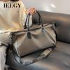Ielgy Korean Version Fashion Travel Bag Solid Color Luggage Storage Messenger Bag Large Capacity Business Travel Travel Handbag