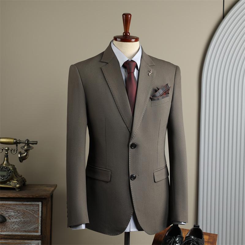 Men's Slim Fit British-Style Formal Suit - Korean Trendy Business Attire