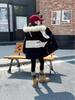 Stylish Girls' 2025 Ski Suit with Velvet - Korean Winter Jacket for Kids