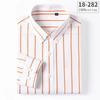 New In Shirt 100%cotton Long-sleeve Shirts for Men Slim Fit Plain Shirt Thin Plaid Striped Tops Fashion Elegants Office Clothes