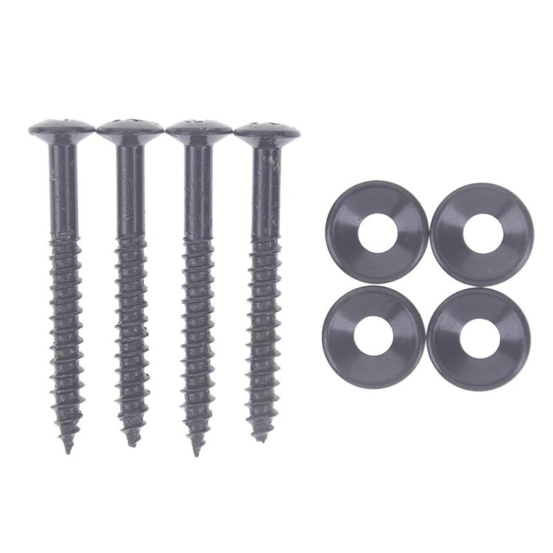 4PCS Guitar Neck Ferrules Kit - Metal Alloy Bushings w/Mounting Screws for Fender/Squier/Gibson, Hardware w/Anti-Corrosion