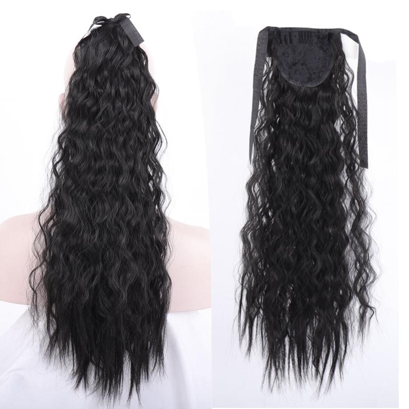 Женские хвостики, наращивание волос, 22 дюйма, афро, кудрявые, вьющиеся волосы, хвостик, шиньон, хвостики на шнурке 22inches