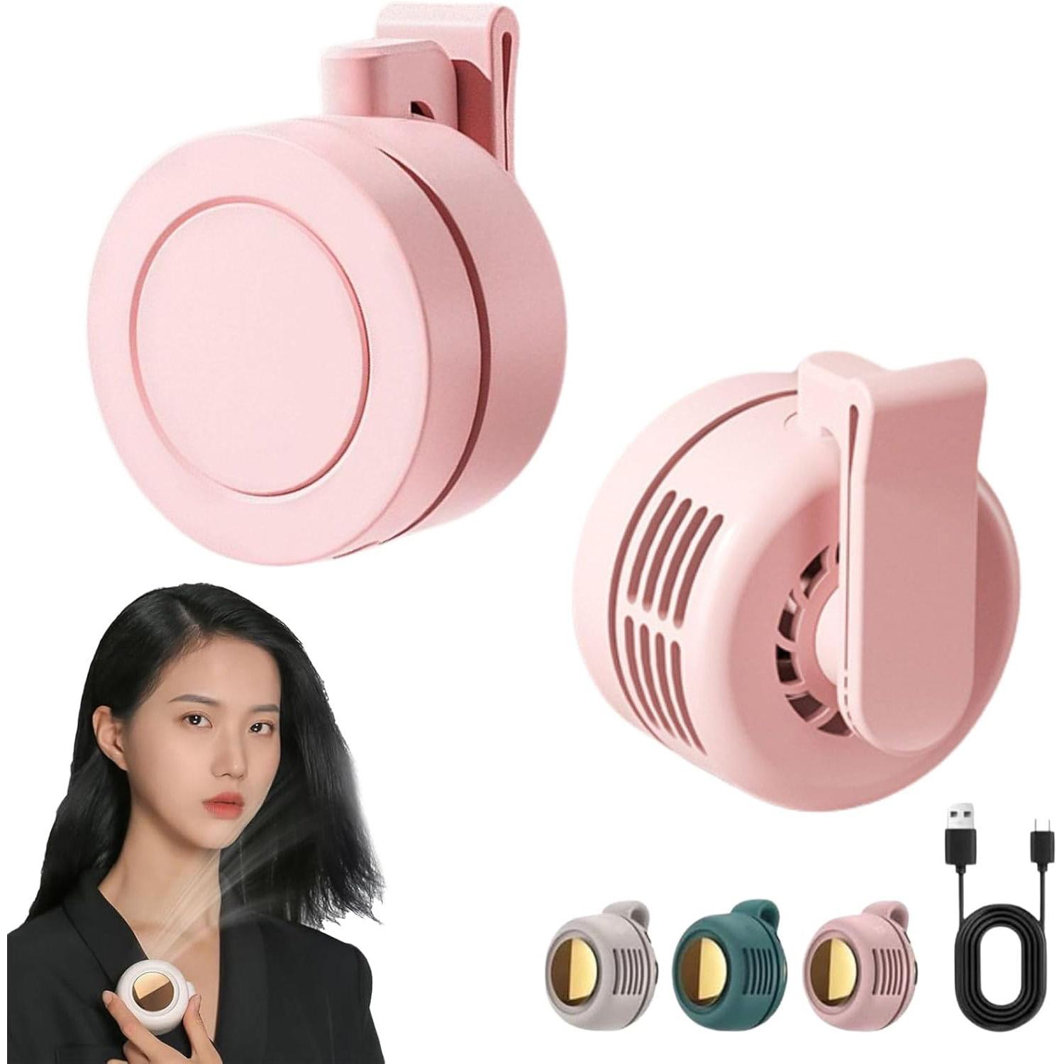 

Портативный Бесшумный Мини Электрический Вентилятор Без Лопастей с Клипсой, Мини Вентиляторы Без Лопастей с Клипсой, 3 скорости, Перезаряжаемый Крошечный Вентилятор, Крепится на Рубашку