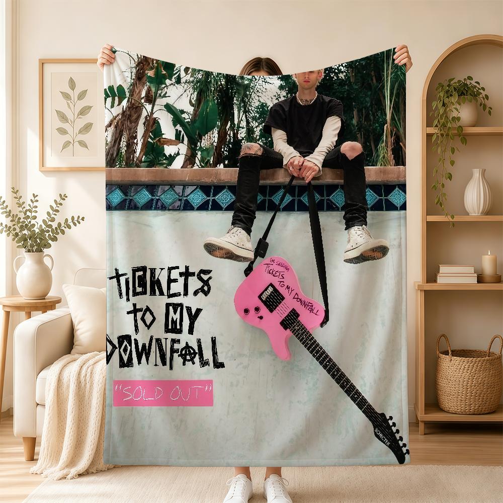 Rapper M-MGK Blanket For Soft Warm Knee For Bedroom Living Room Bed Sofa Camping Picnic Office Gift