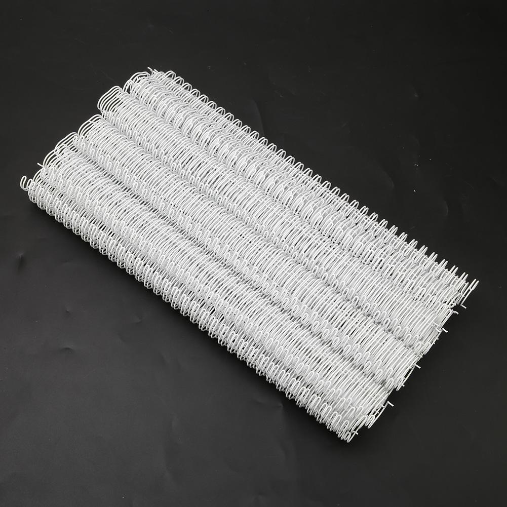 100PCS 6.4mm White Size 34 Teeth 3:1 Double Wires Binding Wire Calendar Binding Iron