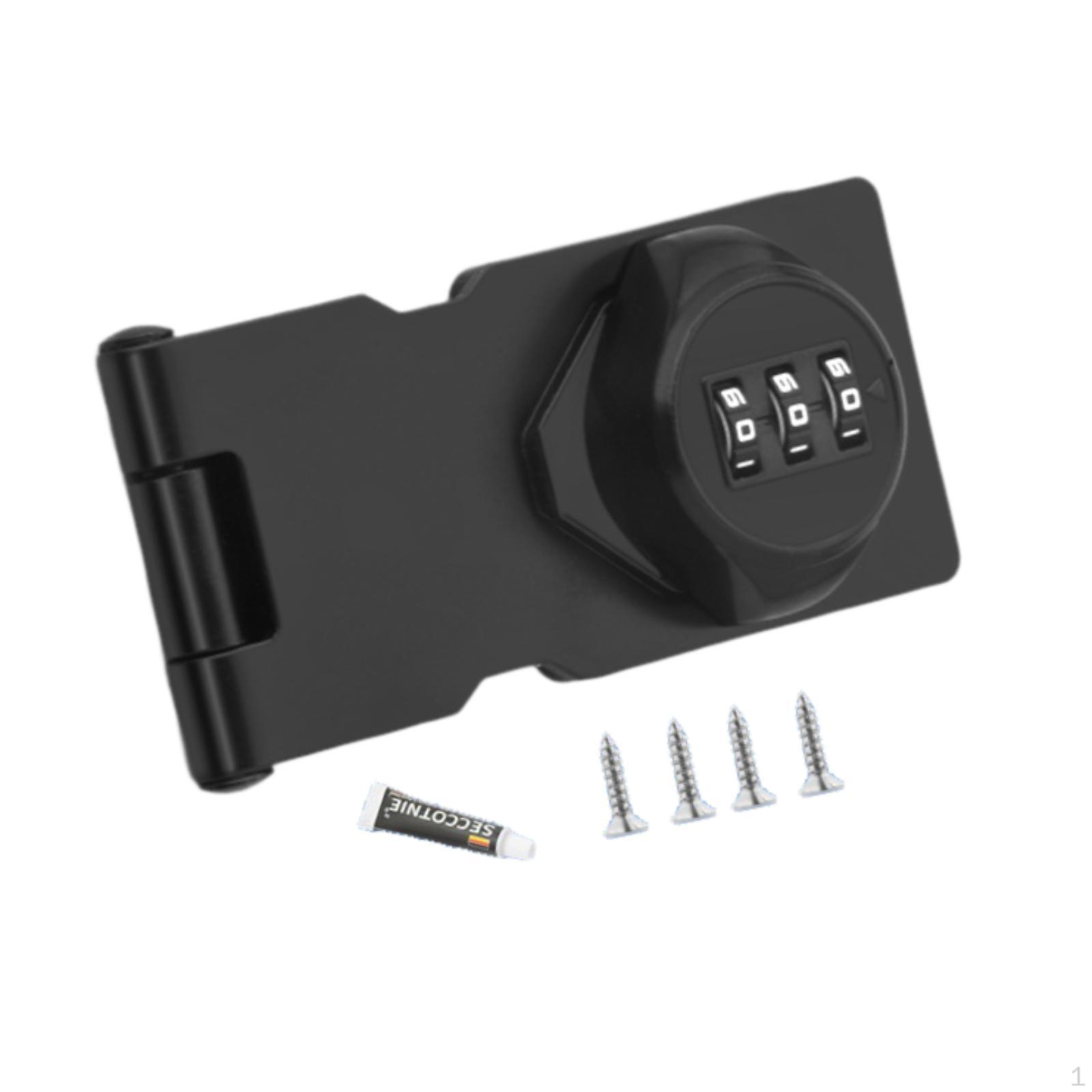 

3-значний механічний замок для шаф, холодильників і розсувних дверей Black Color 11.6cmx4.6cm