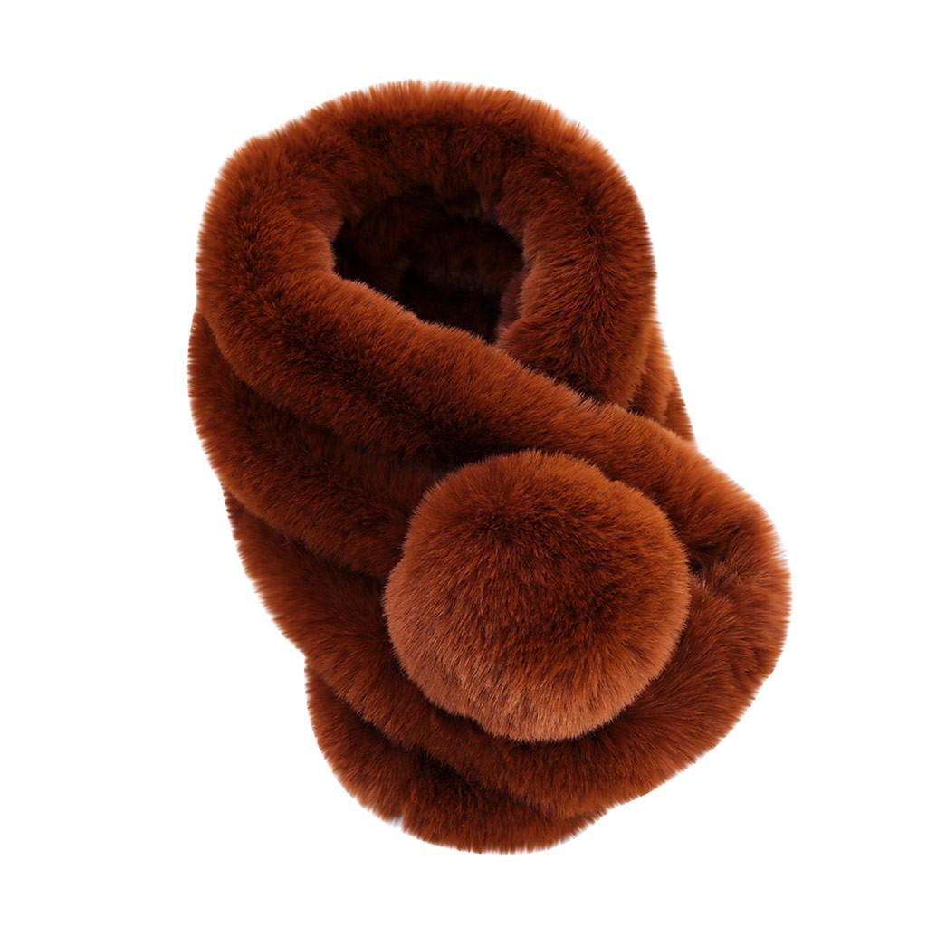 Women Fashion Solid Color Scarf Outerwear Bib Faux  Scarf Warm Scarf