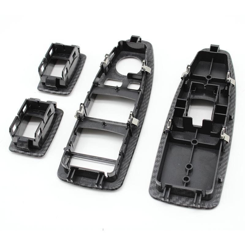 Interior Door Carbon Fiber Window Regulator Switch Panel Trim Cover Replacement For BMW 1 3 4 Series F20 F30 F31 F34 F35 F36