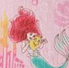 Marushin Hand Disney Prinzessin Kleines Aquarell 2005083700 Handtuch, Meerjungfrau, 34x36cm, Arielle, 100% Baumwolle,