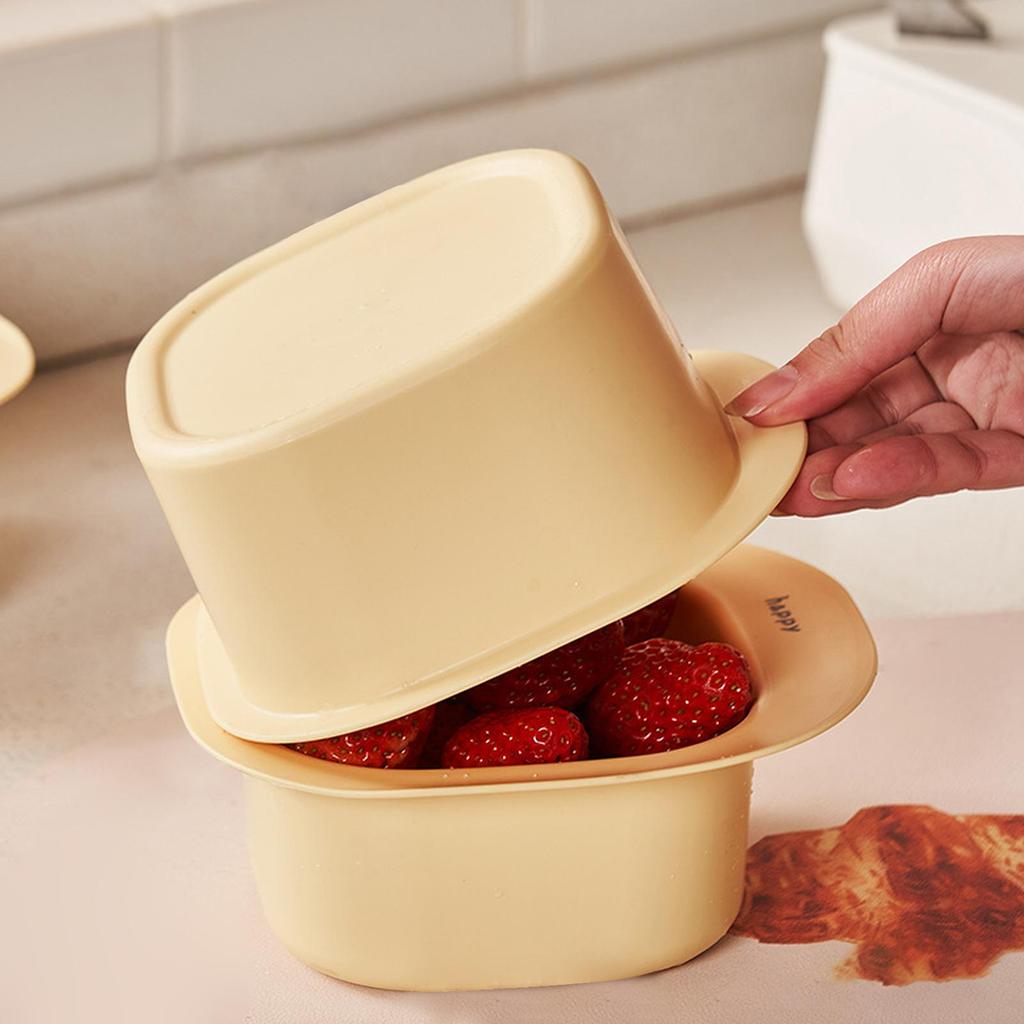 Fruit Washing Bowl With Strainer Fruit Rinser Strainer Container Double-Layer Draining Basket For Vegetables Tomatoes