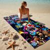 Custom Name Roblox World Stylish Digital Printing Beach Towel Quick‑Drying Absorbent Blanket for Beach Pool Gym Travel
