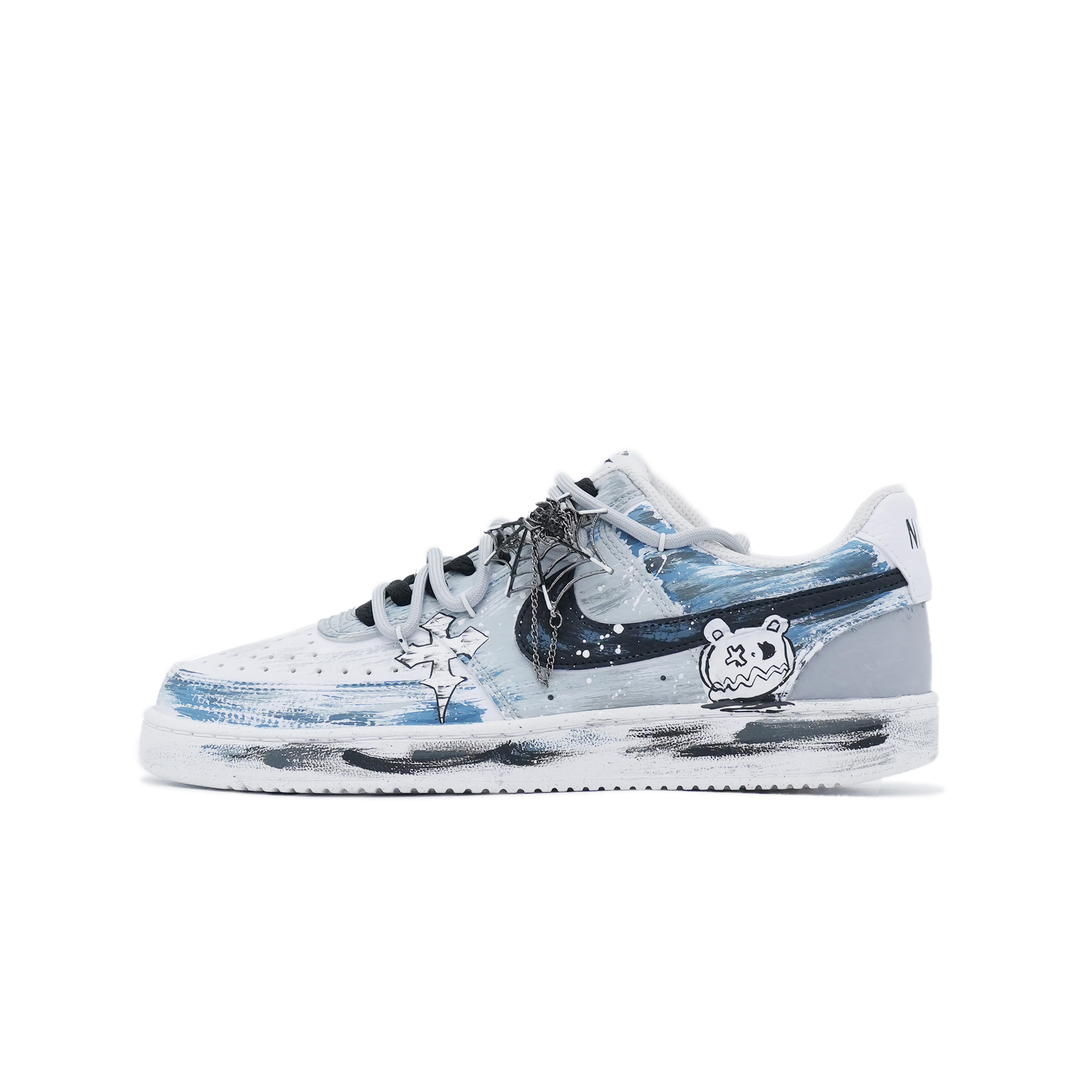 

Nike Court Vision 1 Низкие кеды для скейтбординга, устойчивые к истиранию, мужские, светло-серые DH2987-101(Команда408-) 40.5