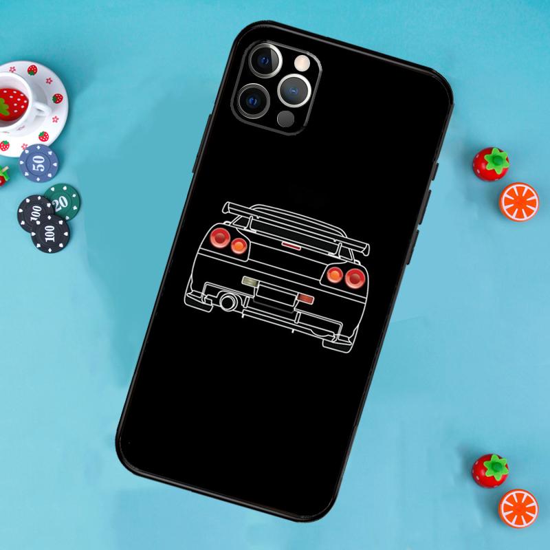 Sports Car JDM  Drift Phone Case For iPhone 17 Air 16 15 14 13 11 12 Pro Max 13 12 mini 15 16 Plus 16e Cover Funda