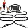 Hands Free Dog Retractable Elastic Leash Reflective Towing Rope Waist Bag Dog Traction Rope For Running Walking Pet Products