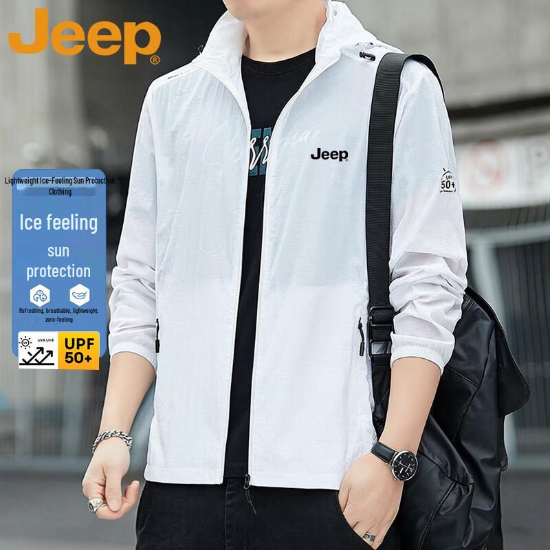 JEEP Men's Summer UV Protection Hooded Outdoor Jacket