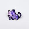 Gradient Cartoon Kitten Brooch: Cute Alloy Badge for Backpack & Clothing Decoration.
