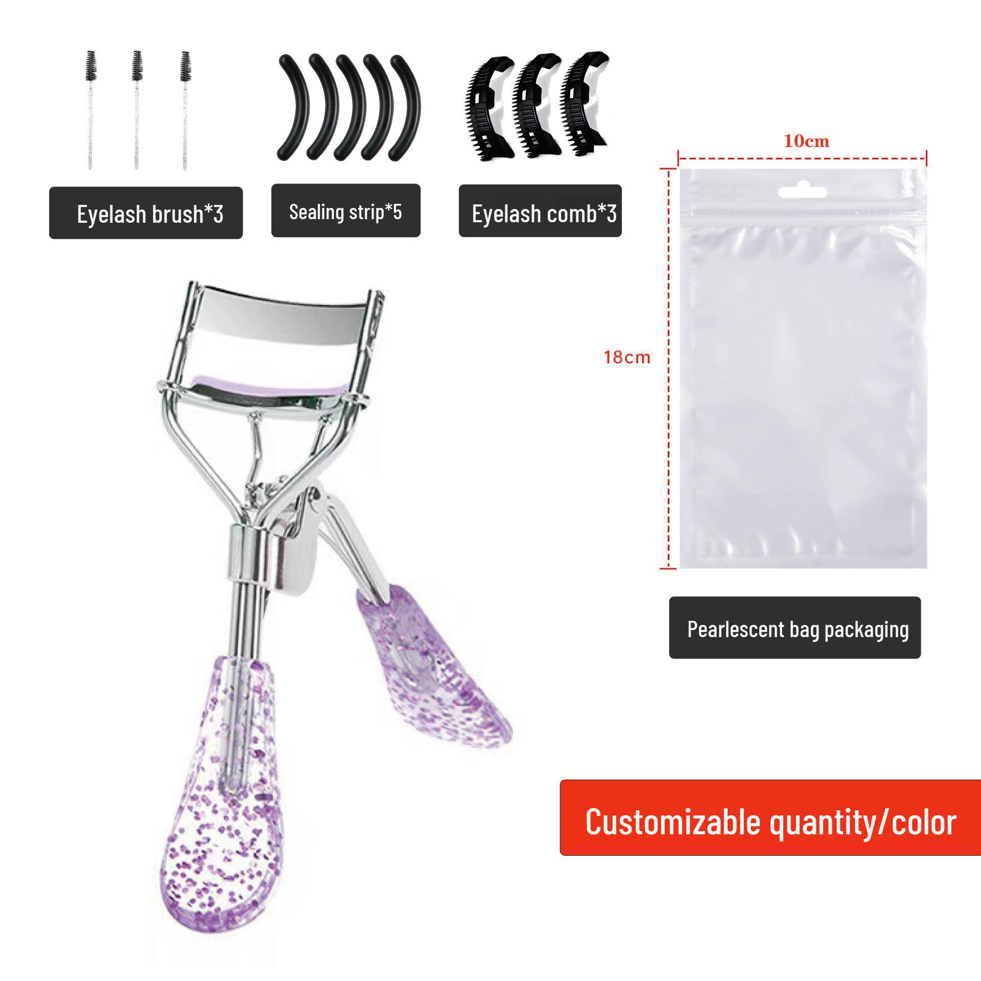 Portable Glitter Eyelash Curler with Comb for Natural Curls – Sunflower Design, Wide-Angle, Beginner-Friendly Loose Bulk