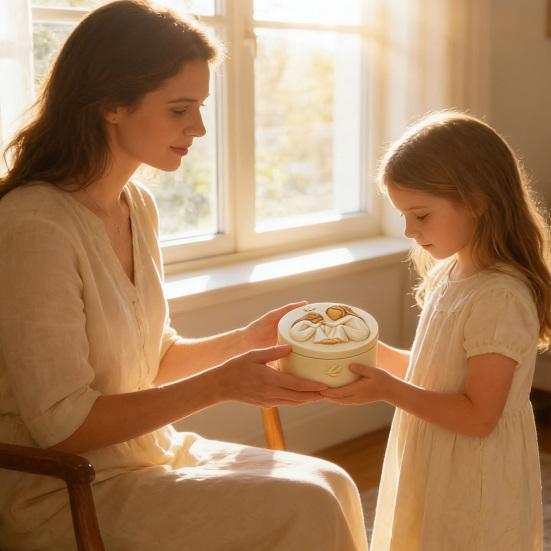 Yousheng Forever Friends Resin Keepsake Box Hand-Painted Friendship Gift Box Mother Daughter Jewelry Storage Box Women Friends Gift