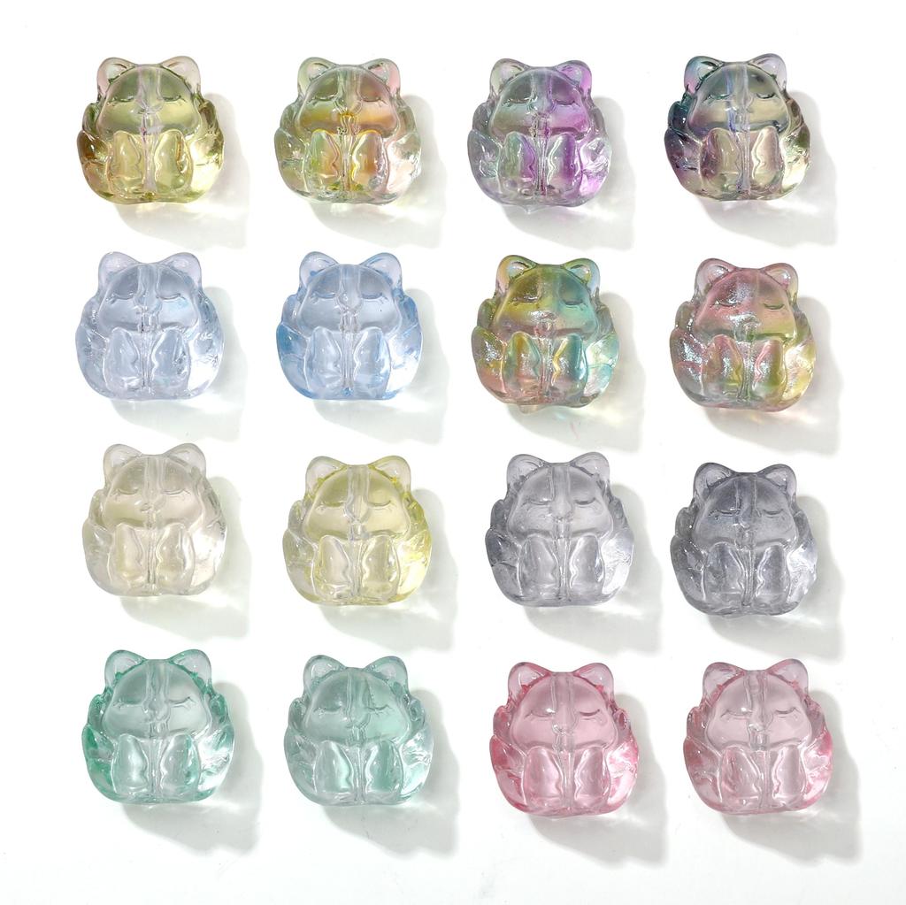 Skleněné volné distanční korálky ve tvaru devítiocasé lišky pro DIY výrobu šperků 5 ks